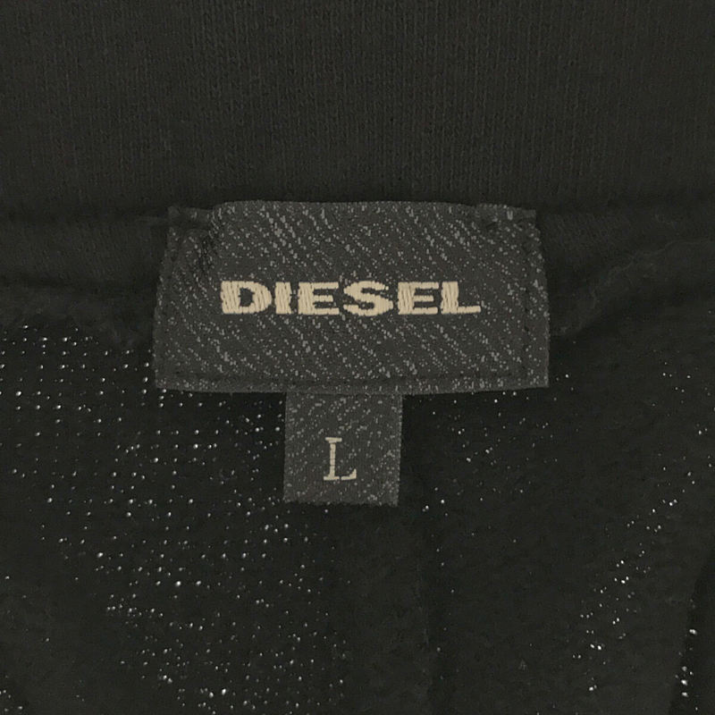 DIESEL / ディーゼル コットン スウェット 膝 ジップ リブ パンツ