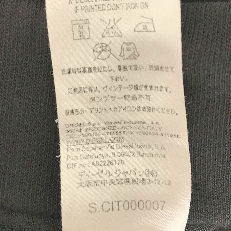 DIESEL / ディーゼル コットン スウェット 膝 ジップ リブ パンツ