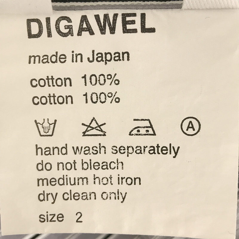 DIGAWEL / ディガウェル 4 コットン ストライプ バック 切替 シャツ