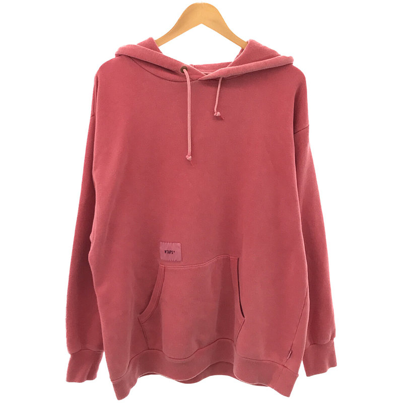 BLANK HOODED 01 SWEATSHIRT 製品染め ロゴ パッチ プルオーバー パーカー