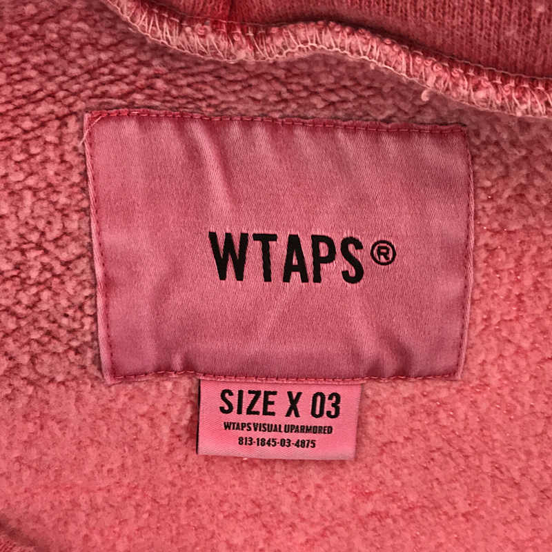 WTAPS / ダブルタップス BLANK HOODED 01 SWEATSHIRT 製品染め ロゴ パッチ プルオーバー パーカー