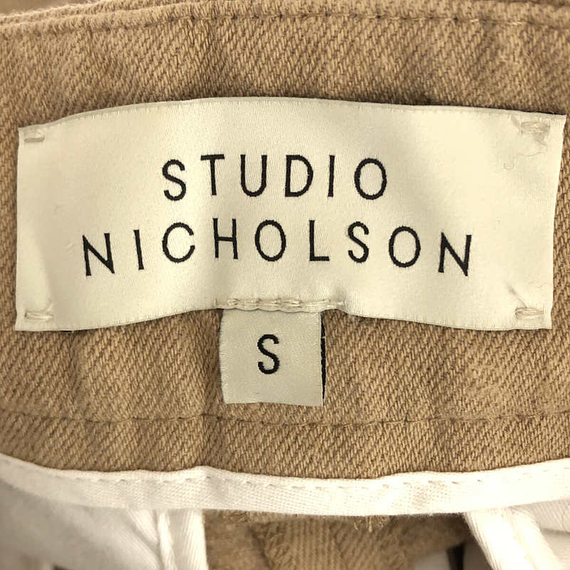 Studio Nicholson / スタジオ ニコルソン WOOL TWILL VOLUME PANT SNM-027 ウール ツイル タック テーパード スラックス パンツ