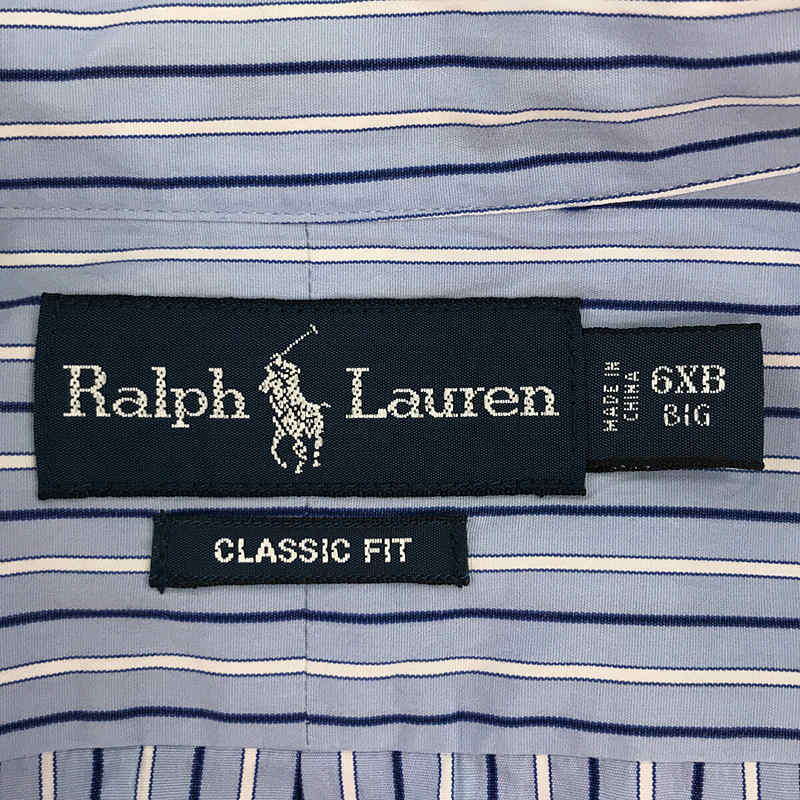 RALPH LAUREN / ラルフローレン CLASSIC FIT コットン オックスフォード ボタンダウン ストライプ シャツ