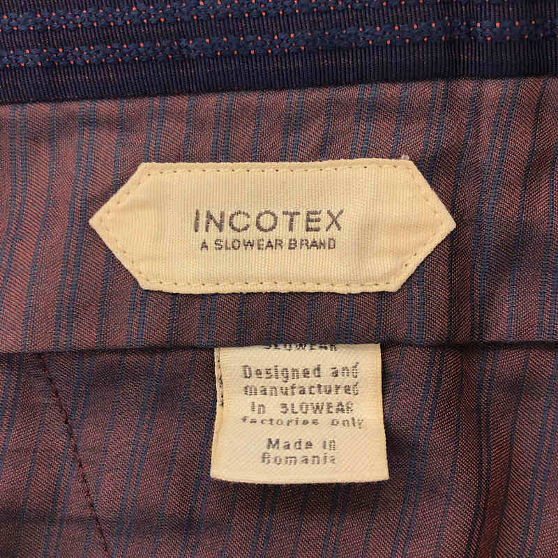 INCOTEX / インコテックス ロールアップ スラックス テーラードパンツ