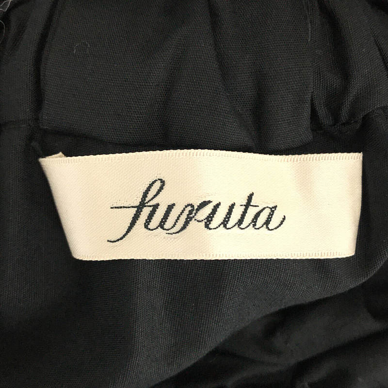 furuta / フルタ コットン リボン ギャザー ボリューム ロング ドレス ワンピース
