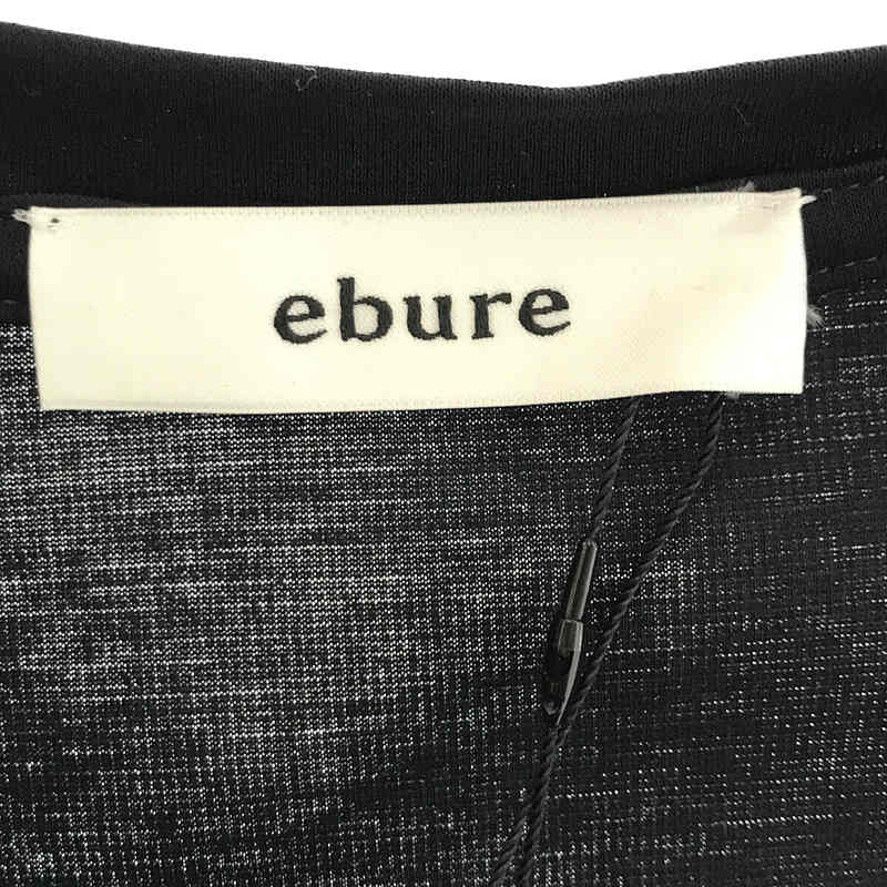 ebure / エブール クルーネック ベルテッド Tシャツ ロングワンピｰス
