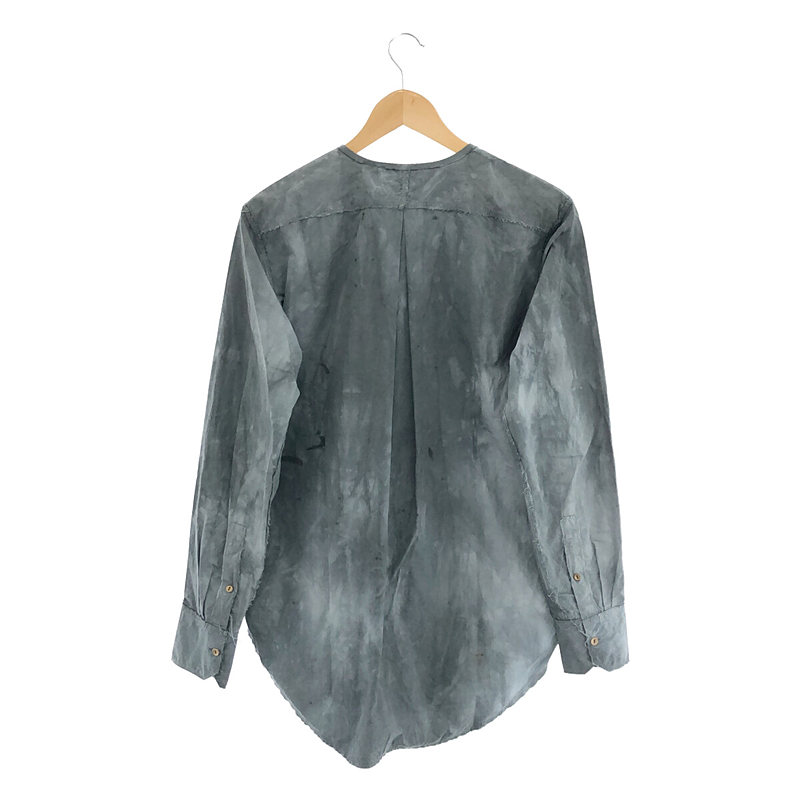 Raw Cut No Collar Double Dyed Shirt ノーカラーシャツ | ブランド ...