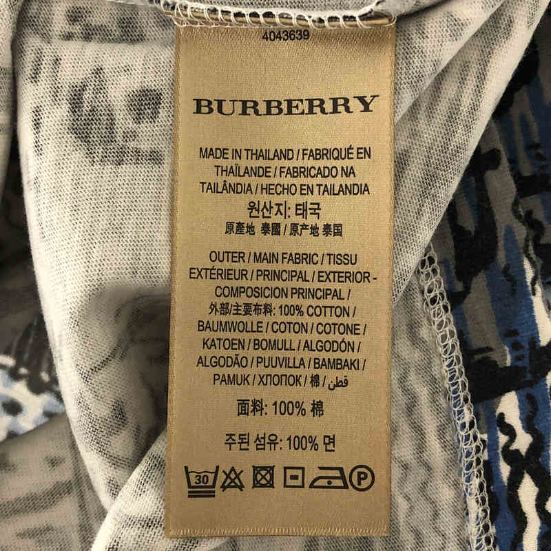 BURBERRY LONDON / バーバリーロンドン コットン グラフィック プリント 総柄 Tシャツ