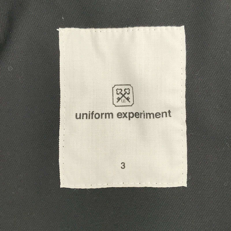 uniform experiment / ユニフォームエクスペリメント WORK JACKET UE-229935 コットン 3B シングル ワーク ジャケット