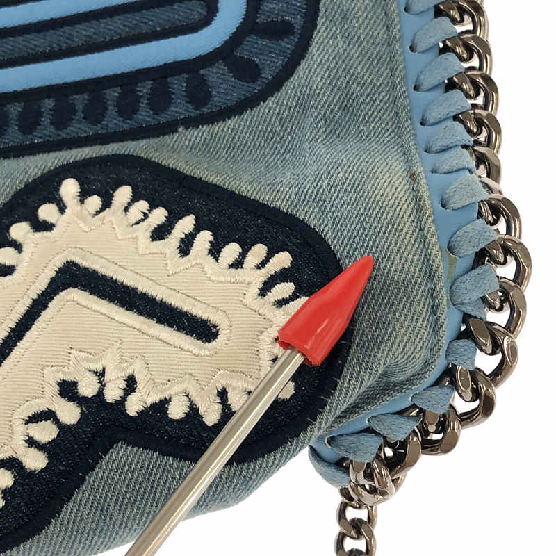 2Way ファラベラ ミニ チェーン デニム ワッペン 刺繍