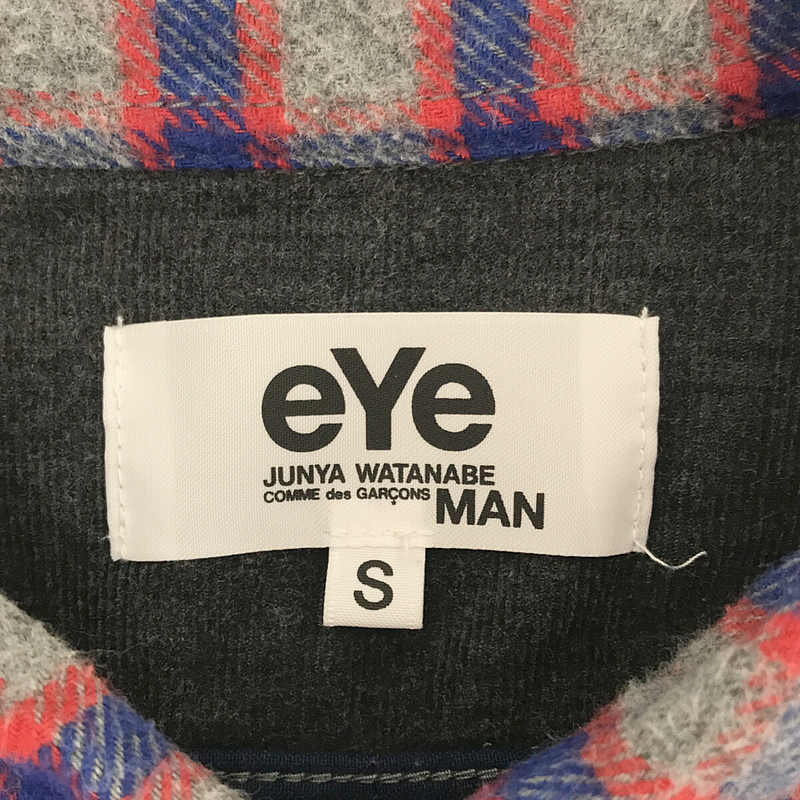 eye JUNYA WATANABE COMME des GARCONS MAN / アイジュンヤワタナベコムデギャルソンマン コットン フランネル チェック 切替 ボタンダウン シャツ