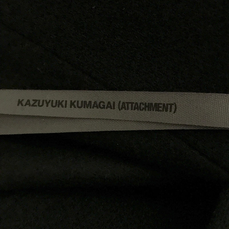 KAZUYUKI KUMAGAI ATTACHMENT / カズユキクマガイアタッチメント カシミヤ混 ストレッチ メルトン フーデッド コート