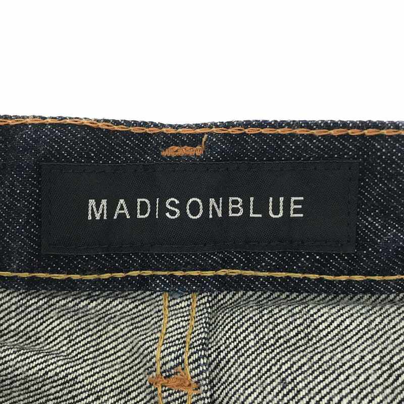 HEM CUT OFF STRAIGHT D/DENIM コットン セルビッチ 5P ヘム カット オフ ストレート デニム パンツMADISON  BLUE / マディソンブルー