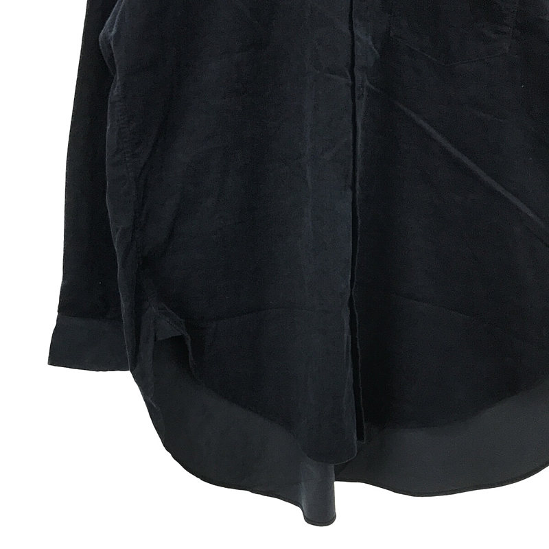 WEWILL / ウィーウィル コットン オーバーシルエット バンドカラー シャツ