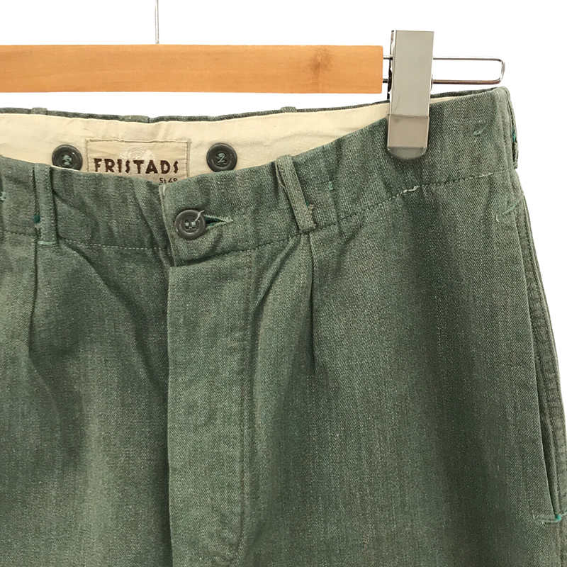 VINTAGE / ヴィンテージ 古着 1960s～ FRISTADS SWEDISH ARMY PRISONER PANTS スウェーデン軍 サスペンダー タック プリズナーパンツ 囚人