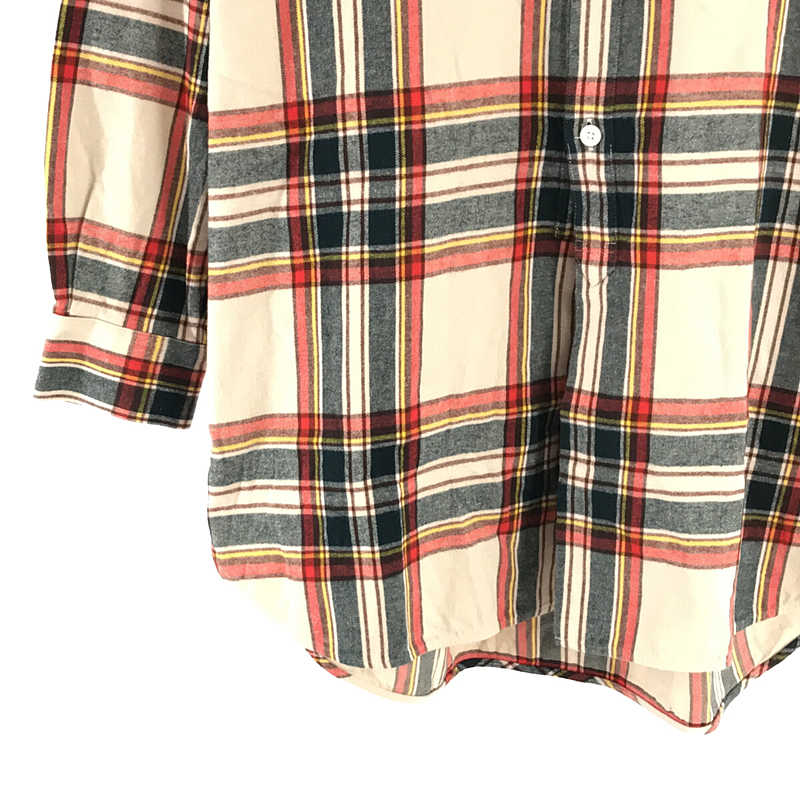 Traditional Weatherwear / トラディショナルウェザーウェア BIG TUCK-UP N/C SHT コットン フランネル タータンチェック ビッグ タック ノーカラー シャツ