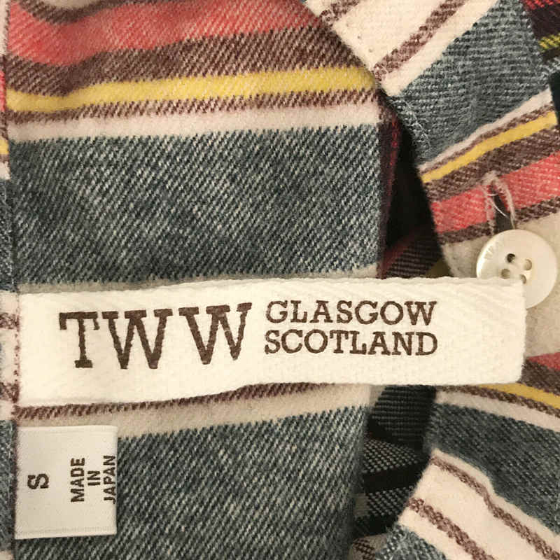 Traditional Weatherwear / トラディショナルウェザーウェア BIG TUCK-UP N/C SHT コットン フランネル タータンチェック ビッグ タック ノーカラー シャツ