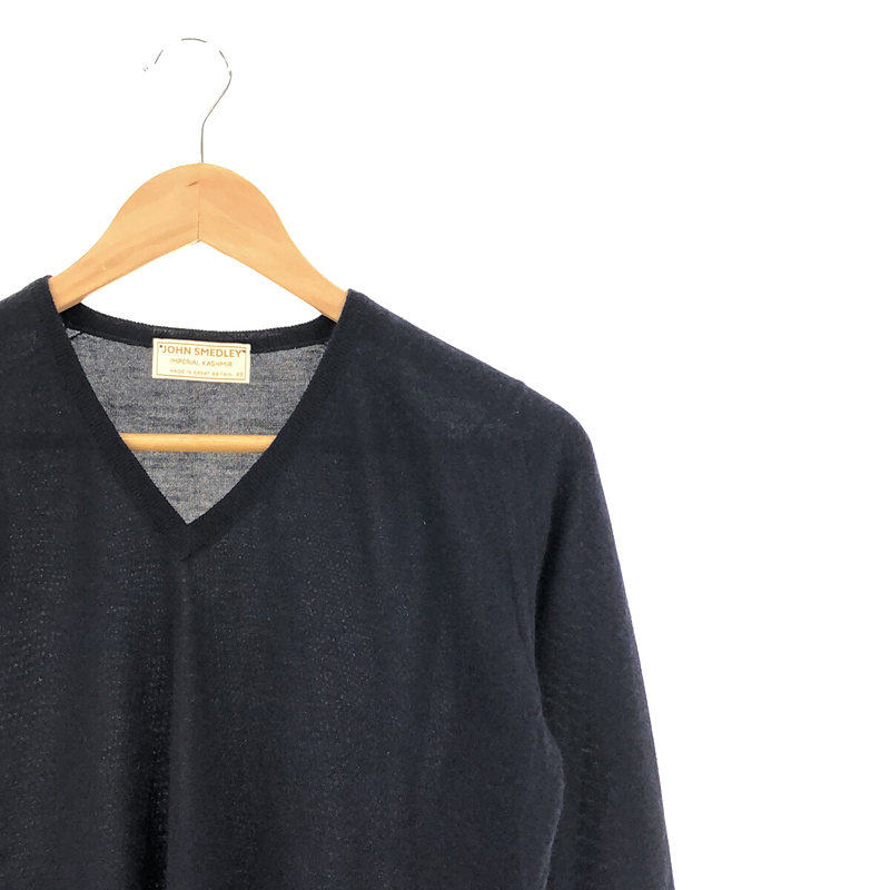 JOHN SMEDLEY / ジョンスメドレー 英国製 カシミヤ シルク ハイゲージ Vネック ニット セーター