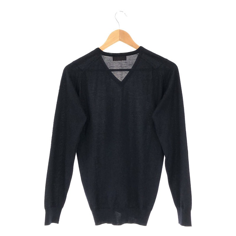 JOHN SMEDLEY / ジョンスメドレー 英国製 カシミヤ シルク ハイゲージ Vネック ニット セーター