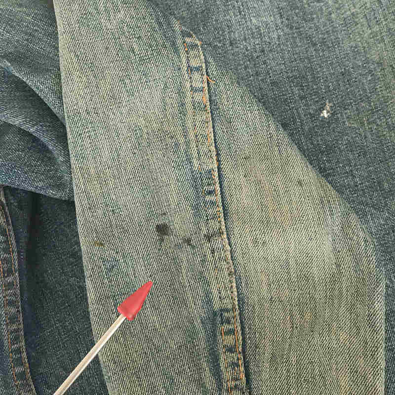 LEVI'S / リーバイス | 1960s～ Vintage 557 70505 移行期 BigE Denim Jacket オレンジ 2本ステッチ ヴィンテージ トラッカー  デニム ジャケット | ‐ | インディゴ | メンズ