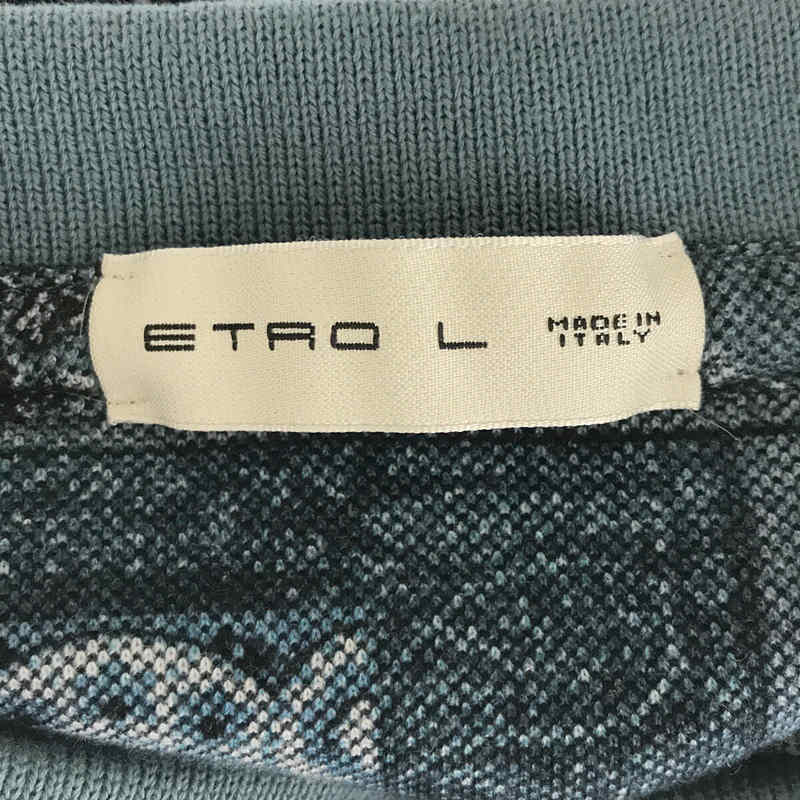 ETRO / エトロ イタリア製 コットン ペイズリー プリント ポロ シャツ