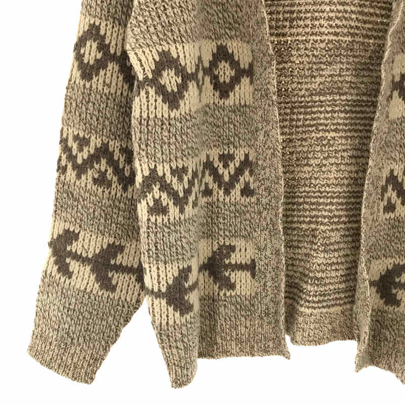 PENDLETON / ペンドルトン 70s VINTAGE ヴィンテージ USA製 Outdoor Man ウール ボタンレス ショール カラー ノルディック ニット カーディガン