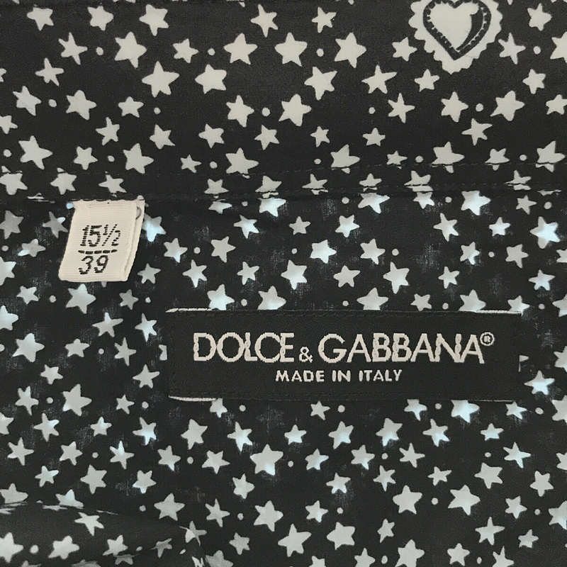 DOLCE＆GABBANA / ドルチェ＆ガッバーナ ドルガバ イタリア製 コットン スター ハート柄 半袖 シャツ