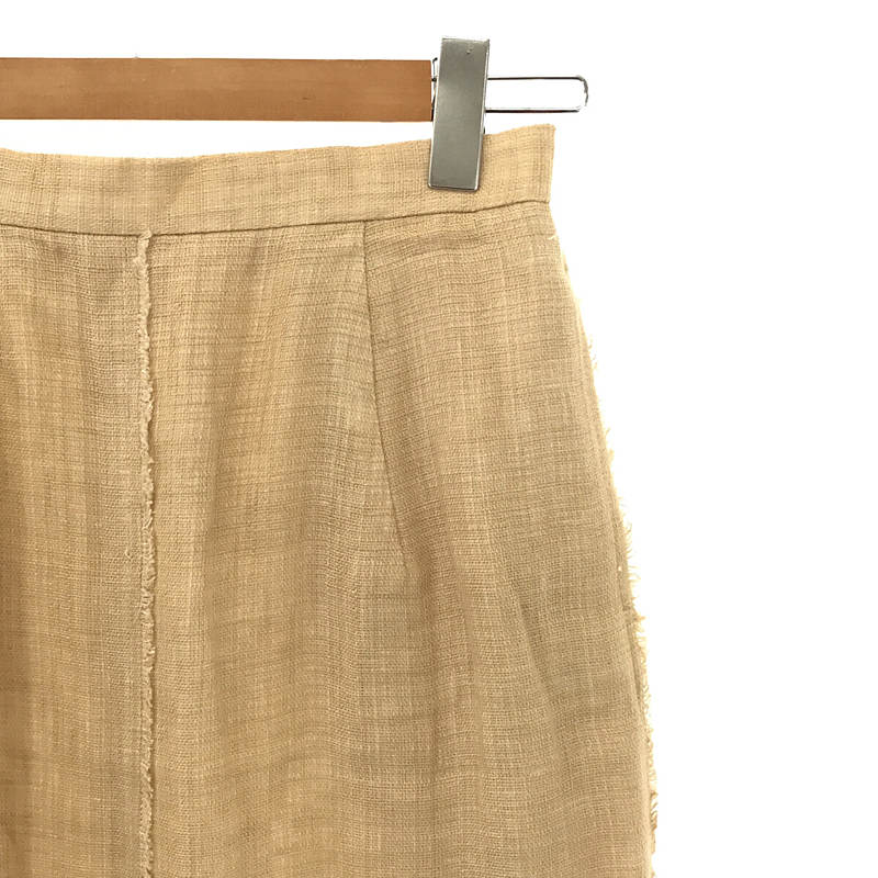AURALEE / オーラリー LINEN DOUBLE FACE FRINGE SKIRT リネン ダブルフェイス フリンジ ロング スカート