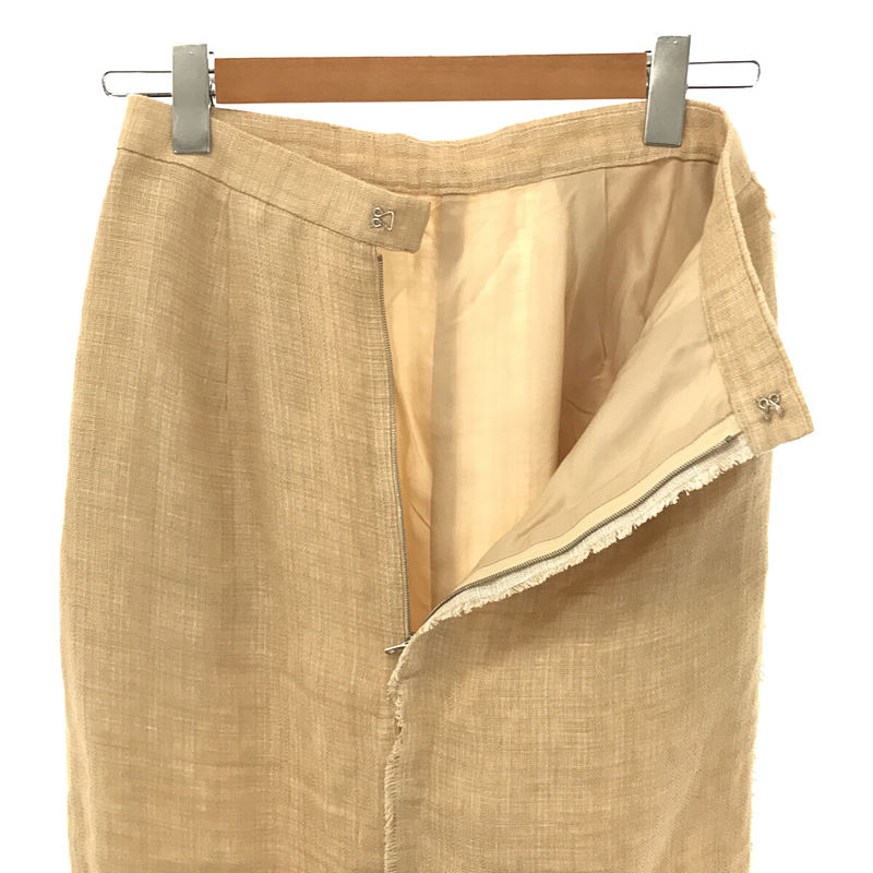 AURALEE / オーラリー LINEN DOUBLE FACE FRINGE SKIRT リネン ダブルフェイス フリンジ ロング スカート