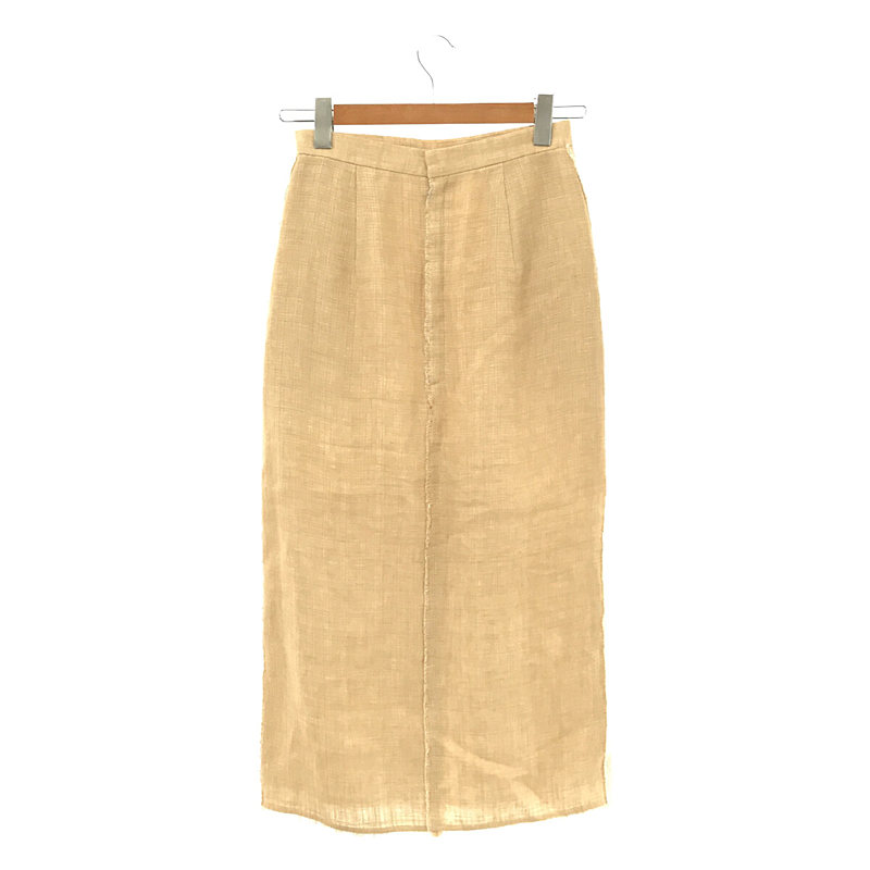 AURALEE / オーラリー LINEN DOUBLE FACE FRINGE SKIRT リネン ダブルフェイス フリンジ ロング スカート