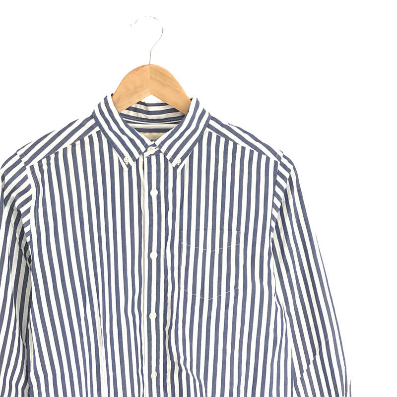 その他 コットン ストライプ ボタンダウン ロングスリーブ シャツ ワンピース