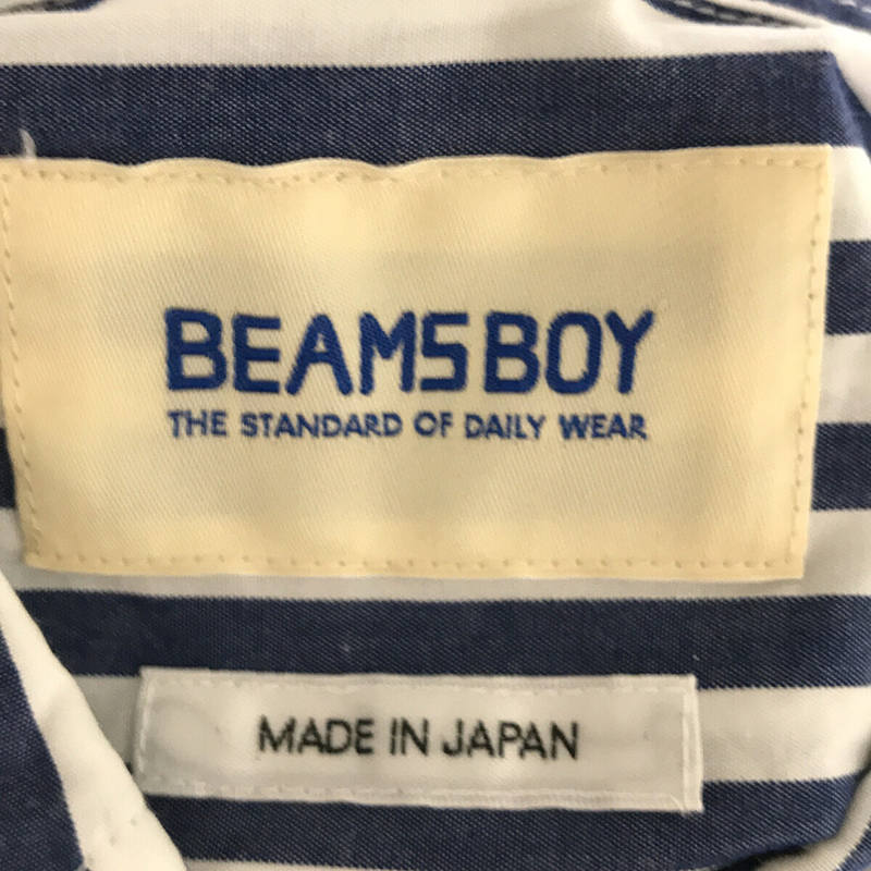 その他 コットン ストライプ ボタンダウン ロングスリーブ シャツ ワンピース