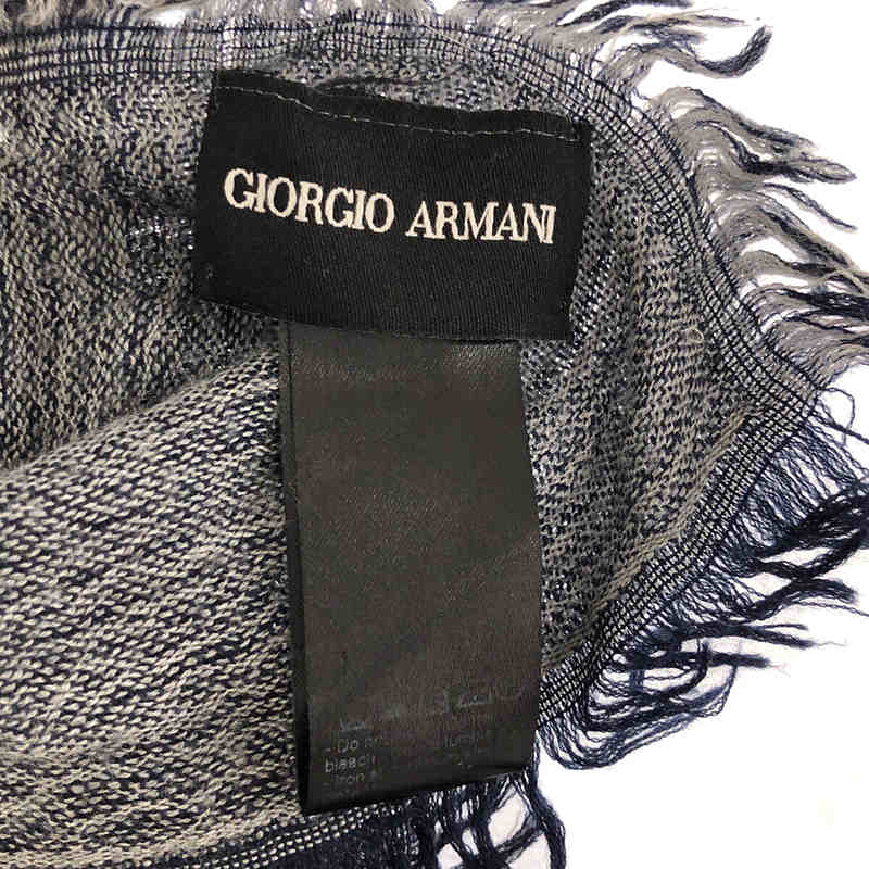 GIORGIO ARMANI / ジョルジオアルマーニ イタリア製 三角形 フリンジ ストール ショール