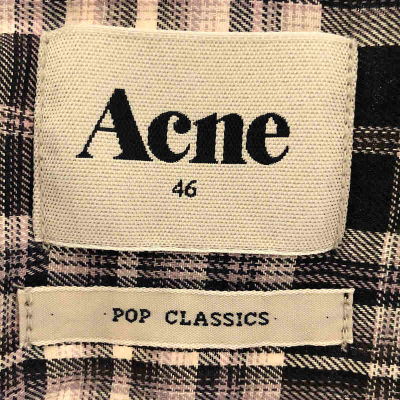 Acne / アクネ POP CLASSICS CHECK SHIRT コットン チェック ボタンダウン シャツ