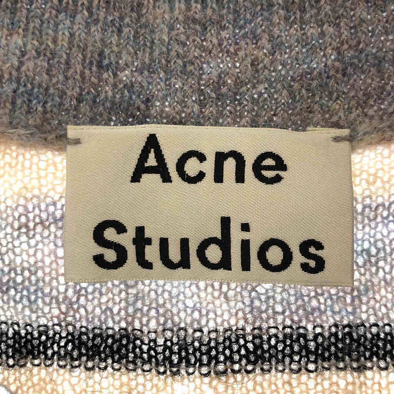 Acne Studios / アクネ ストゥディオズ アルパカウール マルチボーダー スリット プルオーバー ニット