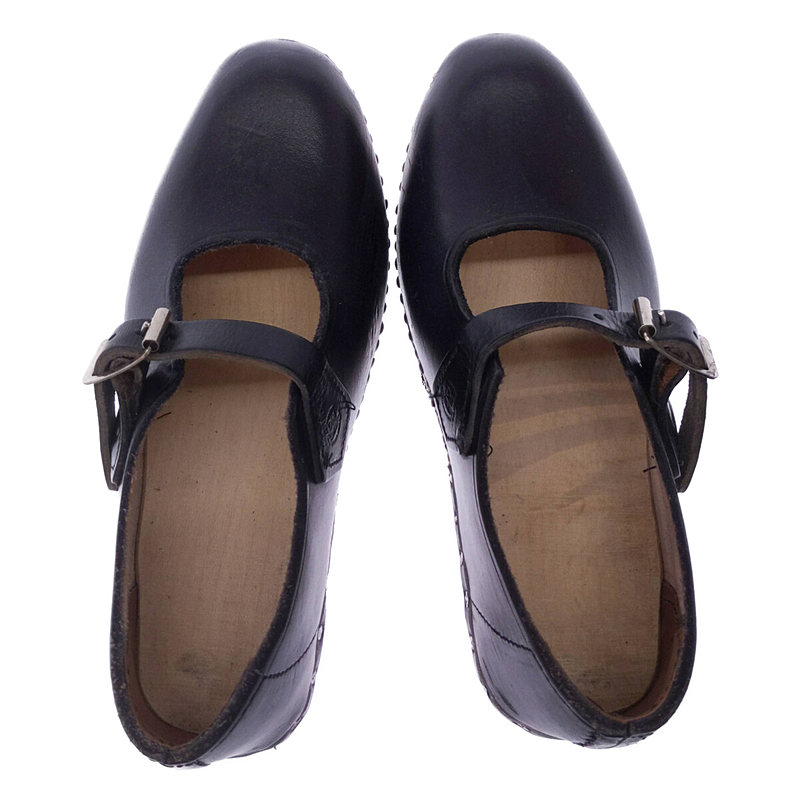 その他 サボ ウッドソール ストラップ レザー シューズ