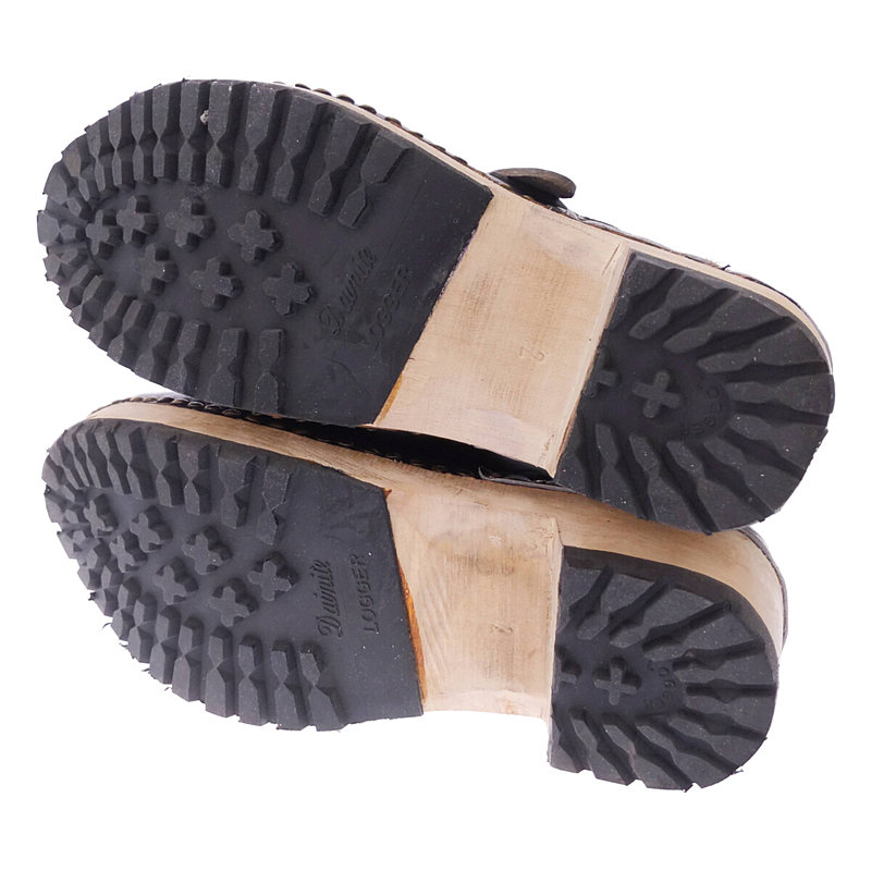 その他 サボ ウッドソール ストラップ レザー シューズ