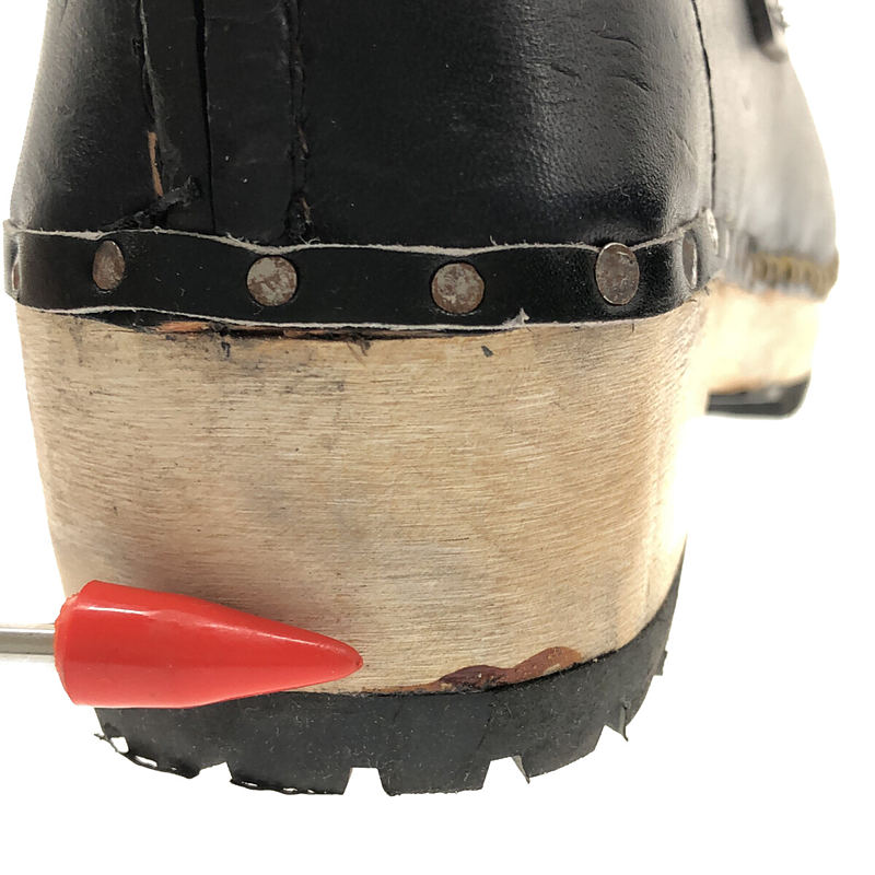 その他 サボ ウッドソール ストラップ レザー シューズ