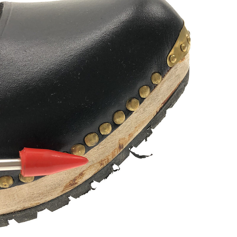 その他 サボ ウッドソール ストラップ レザー シューズ