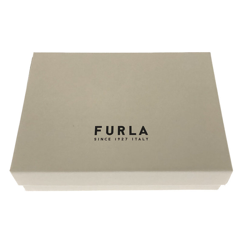 FURLA / フルラ レザー コンパクト ウォレット 三つ折り 財布 箱・保存袋有