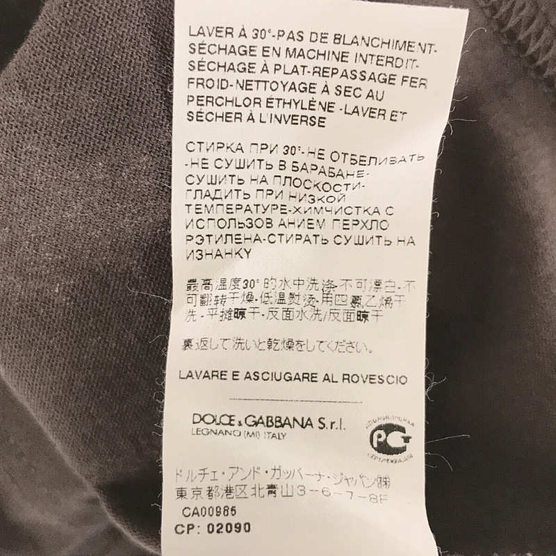 DOLCE＆GABBANA / ドルチェ＆ガッバーナ ドルガバ イタリア製 フロッキー ローズ 両面 プリント リンガー Tシャツ