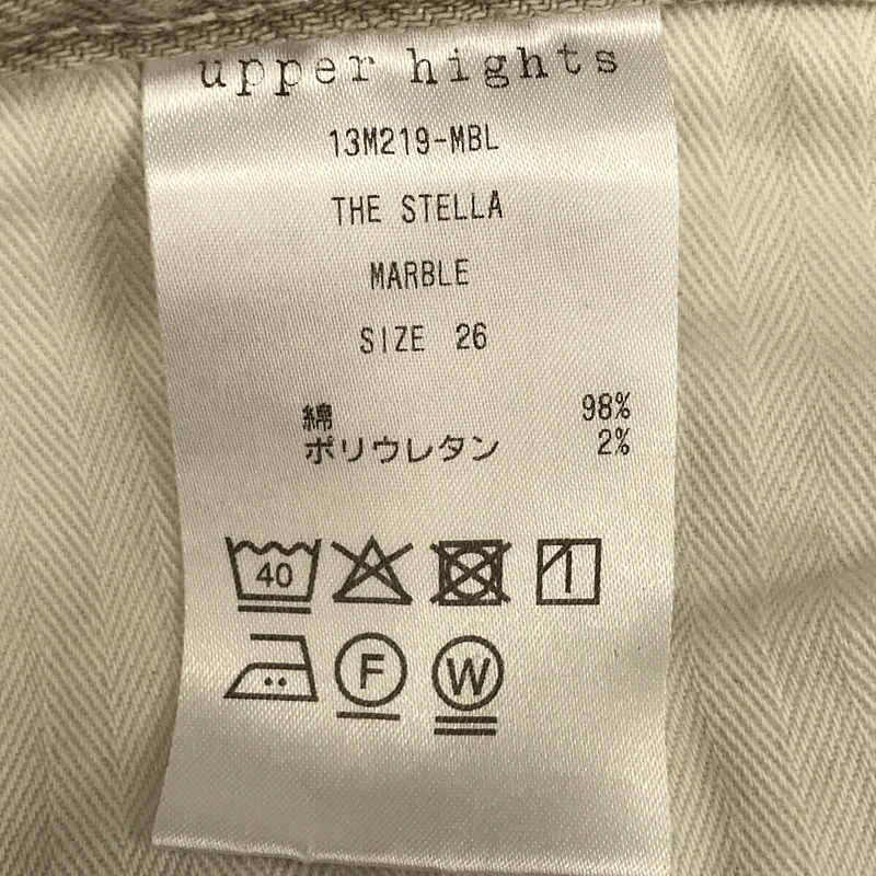 upper hights / アッパーハイツ THE STELLA ヴィンテージ加工 ミッドライズ ストレッチ テーパード デニム パンツ