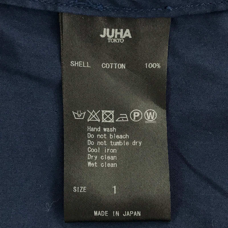 JUHA / ユハ コットン ノーカラー シャツ