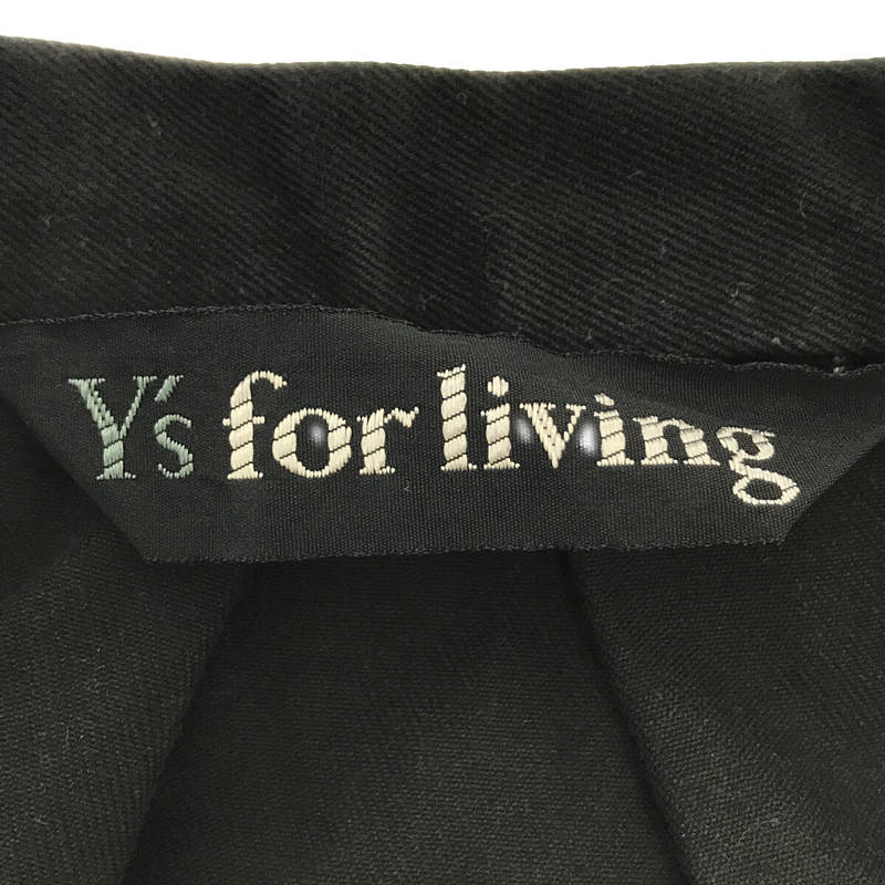 Y's for living / ワイズフォーリビング コットン テンセル ツイル  パネル 切替 ノーカラー コート