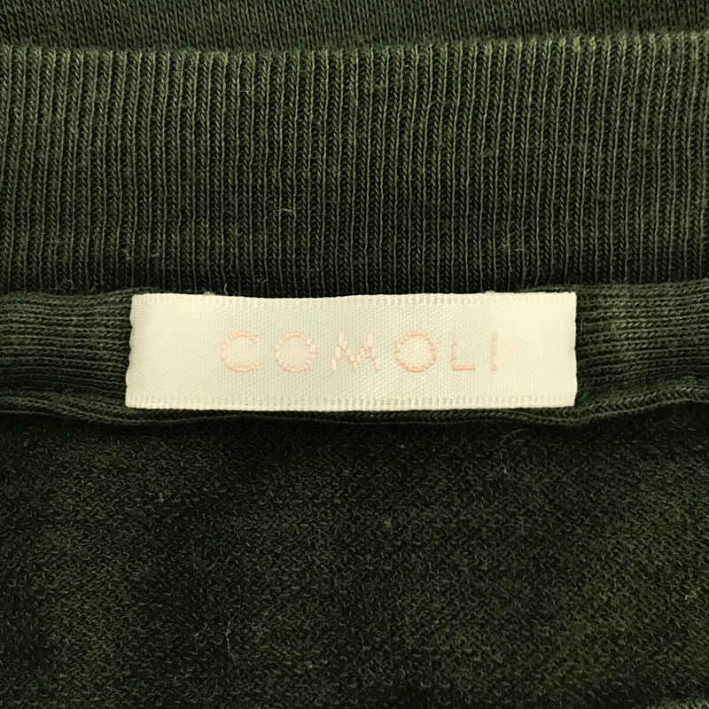 COMOLI / コモリ コットン  ラウンドネック ラグランスリーブ カットソー ロンT