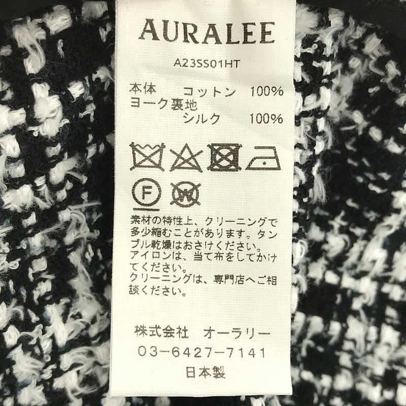 AURALEE / オーラリー HOMESPUN SUMMER TWEED SHIRTS BLOUSON コットン ホームスパン サマー ツイード シャツ ブルゾン