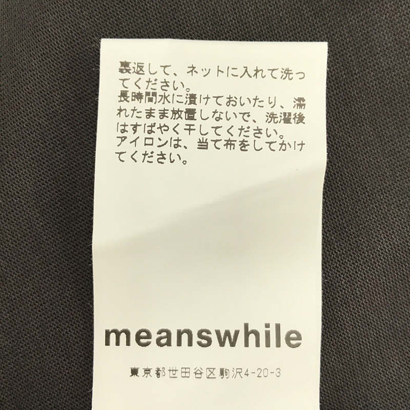 meanswhile / ミーンズワイル タグ付き 2022SS LUGGAGE L/S TEE (BLACK) / MW-CT22203 フィッシング ポケット ロングスリーブ Tシャツ カットソー