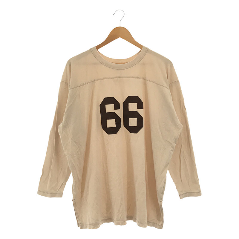 RAYON COTTON FOOT BALL T-SHIRT レーヨンコットン フットボールTシャツ natural