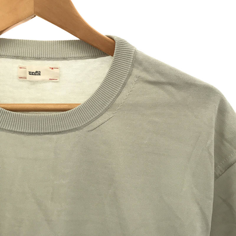 unfil / アンフィル 2021SS EGYPTIAN COTTON FINE GAUGE-KNIT SWEATER クルーネック  ストレッチ