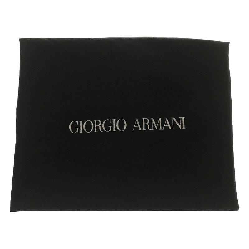 GIORGIO ARMANI / ジョルジオアルマーニ 総柄 プリント レザー 切替 バックパック デイパック 保存袋付き